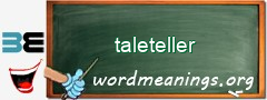 WordMeaning blackboard for taleteller